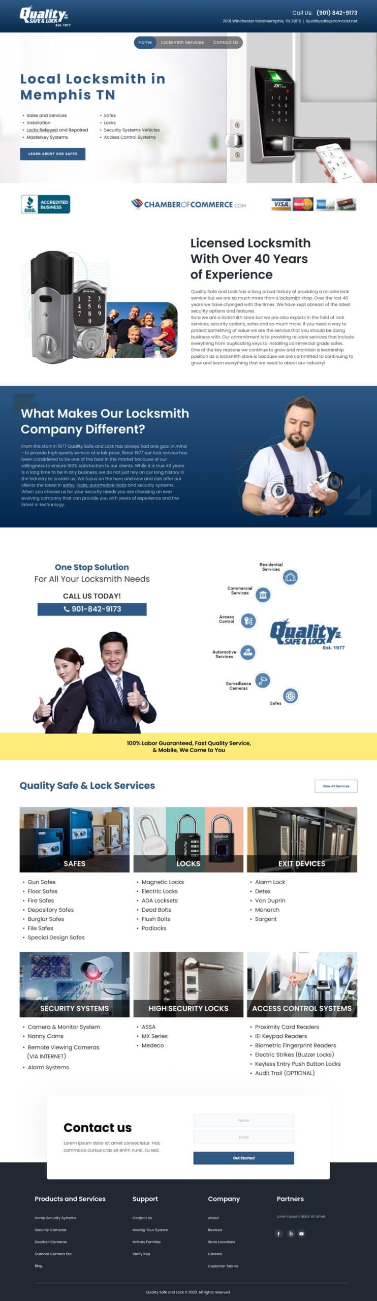 Quality Safe and Lock Website Design