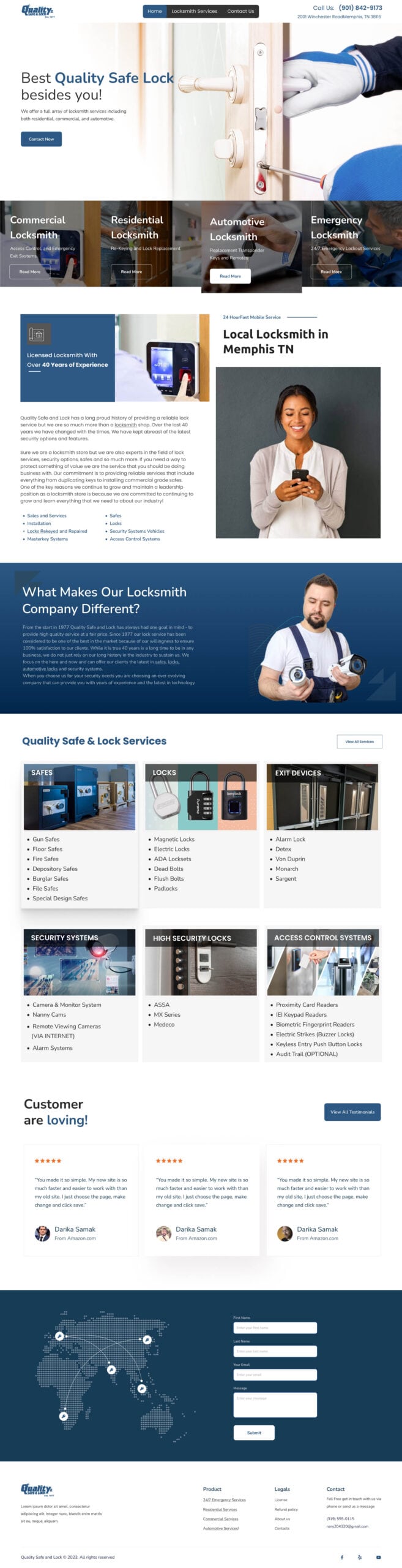 Quality Safe and Lock Website Design