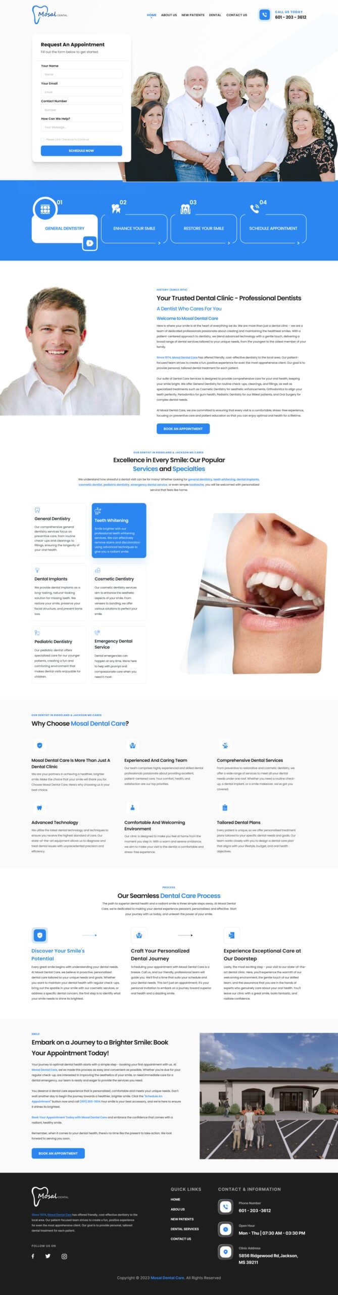 Mosal Dental Website Design